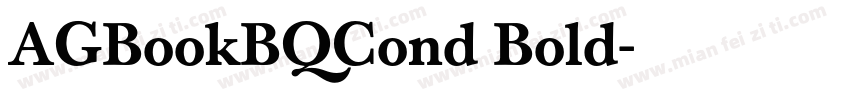AGBookBQCond Bold字体转换
